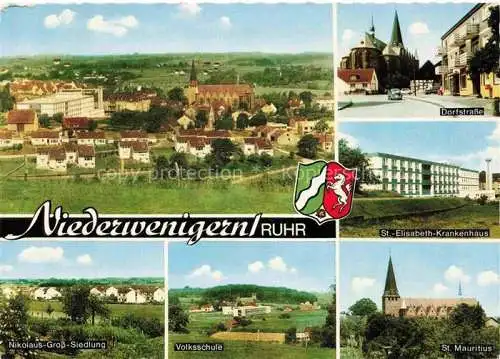 AK / Ansichtskarte  Niederwenigern NRW Panorama Dorfstrasse St Elisabeth Krankenhaus Nikolaus Gross Siedlung Volksschule St Mauritius