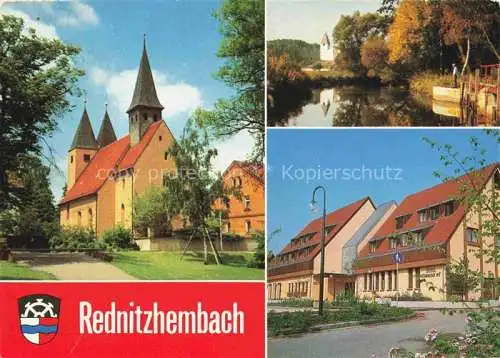 AK / Ansichtskarte  Rednitzhembach Ev Kirche Rednitz mit kath Kirche Gemeindezentrum