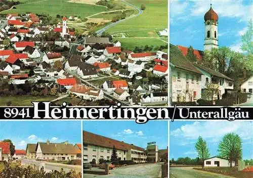 AK / Ansichtskarte  Heimertingen Fliegeraufnahme Kirche Ortspartien