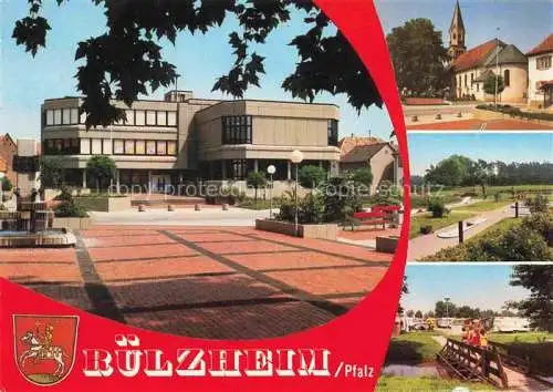 AK / Ansichtskarte  Ruelzheim Rathaus Kirche Minigolfanlage Brueckchen