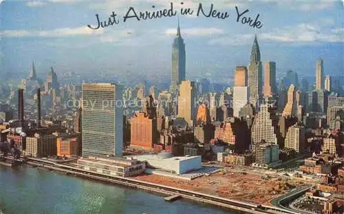 AK / Ansichtskarte  NEW YORK City USA United Nations Building Empire State Building Chrysler Building aerial view