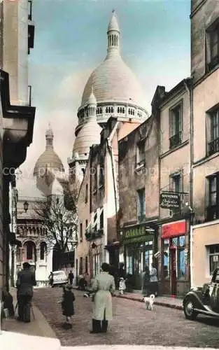 AK / Ansichtskarte  PARIS 75 Montmartre Le Sacré-Coeur Rue du Chevalier de la Barre