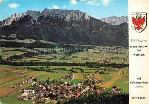 AK / Ansichtskarte  Niederndorf Kufstein Tirol AT Panorama mit Kaisergebirge