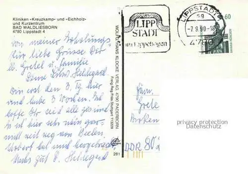 AK / Ansichtskarte  Bad Waldliesborn Kliniken Kreuzkamp und Eichholz