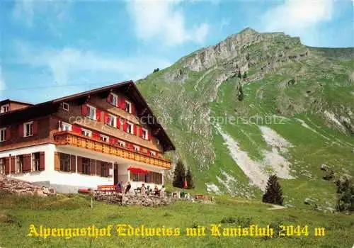 AK / Ansichtskarte  oeberle Au Bregenzerwald Schoppernau Vorarlberg AT Alpengasthof Edelweiss mit Kanisfluh