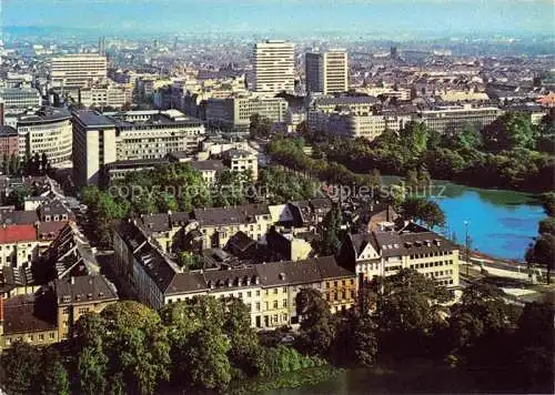 AK / Ansichtskarte  DuessELDORF Stadtpanorama Schwanenspiegel Graf-Adolf-Strasse