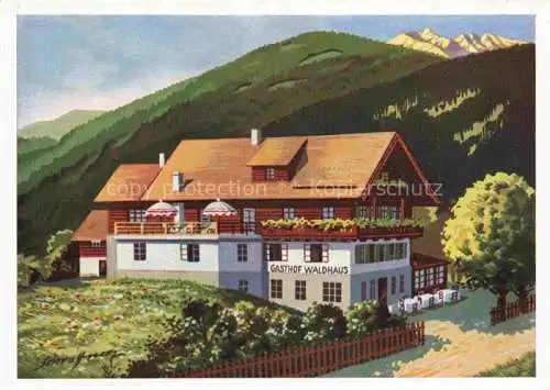 AK / Ansichtskarte  Krimml 1076m Pinzgau AT Gasthof Pension Waldhaus Illustration