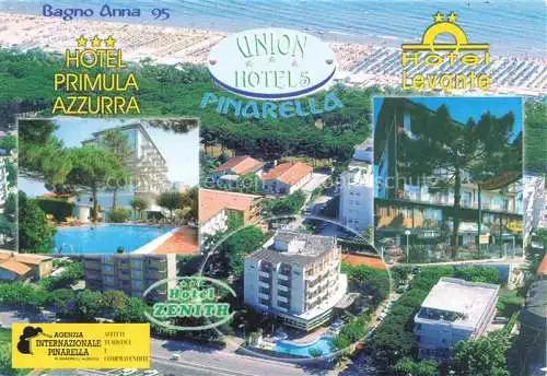 AK / Ansichtskarte  Pinarella di Cervia Emilia-Romagna IT Union Hotels Pinarella Hotel Primula Azurra Hotel Levante Spiaggia