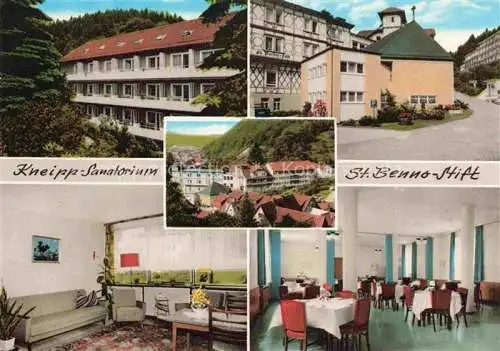 AK / Ansichtskarte  Bad Lauterberg Kneipp-Sanatorium St. Benno-Stift Speisesaal Gaestezimmer