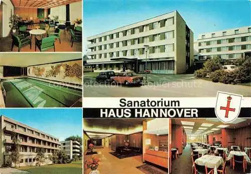 AK / Ansichtskarte  BAD PYRMONT Sanatorium Haus Hannover Hallenbad Empfangshalle Speisesaal