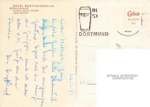 AK / Ansichtskarte  DORTMUND Hotel Westfalenhalle Garten