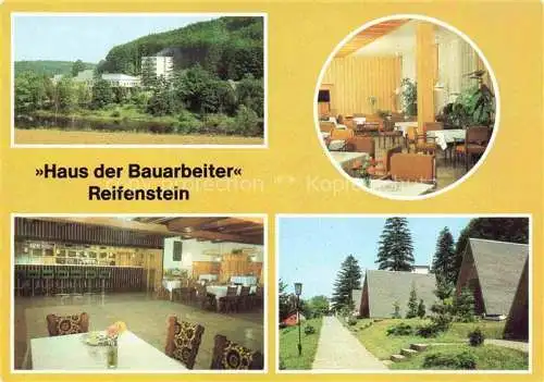 AK / Ansichtskarte Reifenstein-Eichsfeld Kleinbartloff Eichsfeld Thueringen Haus der Bauarbeiter Panorama Restaurant Klause Finnhuetten