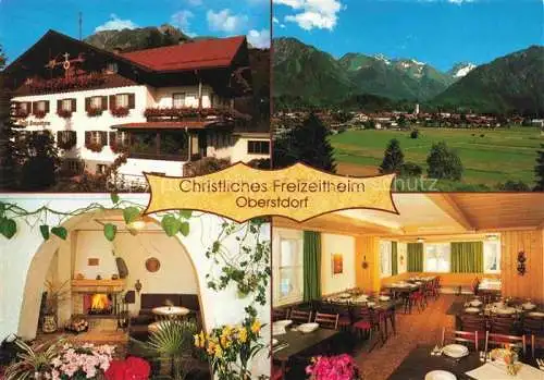 AK / Ansichtskarte OBERSTDORF Christl Freizeitheim Gastraeume Panorama