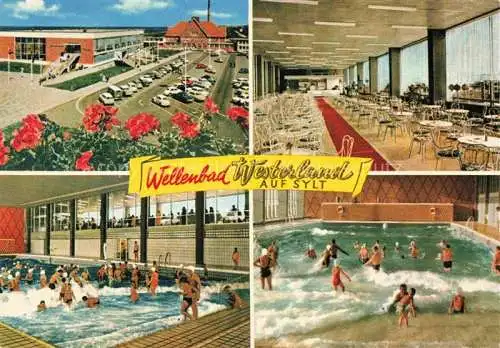 AK / Ansichtskarte WESTERLAND Sylt Wellenbad Westerlan Parkplatz Speisesaal