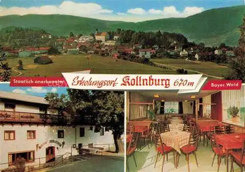 AK / Ansichtskarte Kollnburg Panorama Gasthof Hans Baumgartner Gaststube