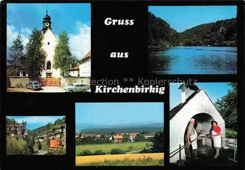 AK / Ansichtskarte Kirchenbirkig Kirche Seepartie Panorama Holzofenbrot der Baeckerei Brendel