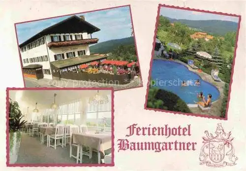 AK / Ansichtskarte Konzell Ferienhotel Baumgartner Gastraum Pool