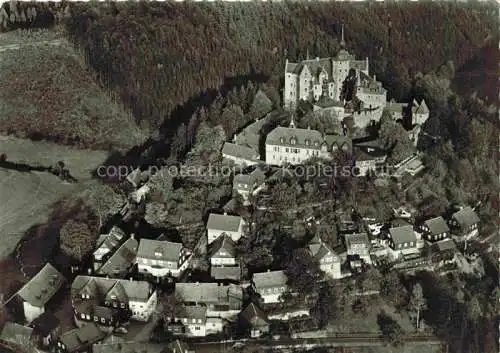 AK / Ansichtskarte Lauenstein Oberfranken Ludwigsstadt Bayern Burg Lauenstein Fliegeraufnahme