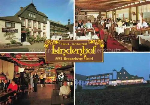 AK / Ansichtskarte Brauneberg Hotel Restaurant Lindenhof Gastraeume