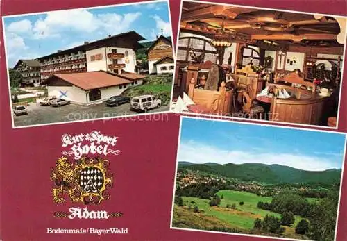 AK / Ansichtskarte Bodenmais Kur- und Sporthotel Adam Restaurant Landschaftspanorama Bayerischer Wald