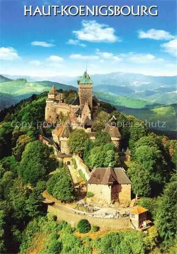 AK / Ansichtskarte Haut-Koenigsbourg Hohkoenigsburg Orschwiller 67 Bas-Rhin Vue aérienne du château