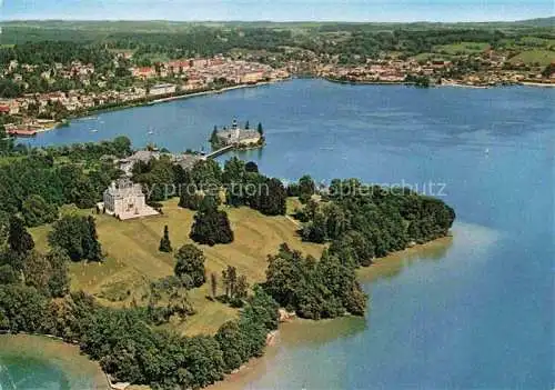 AK / Ansichtskarte Gmunden Traunsee Salzkammergut Oberoesterreich AT Panorama Wasserschloss Halbinsel