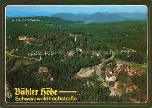 AK / Ansichtskarte Buehler Hoehe Buehlerhoehe Buehl Baden BW Panorama Schlosshotel Kapelle Sanatorium Hotel Schwarzwaldhochstrasse