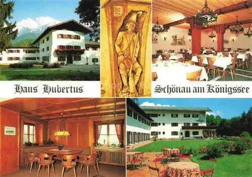 AK / Ansichtskarte Schoenau Koenigssee Erholungsheim Haus Hubertus Restaurant Garten Terrasse