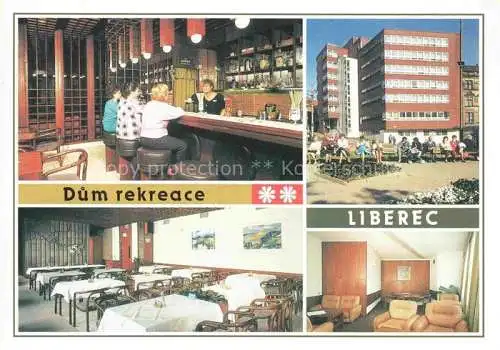 AK / Ansichtskarte LIBEREC Reichenberg CZ Dum rekreace Hotel Restaurant Theke Gastzimmer