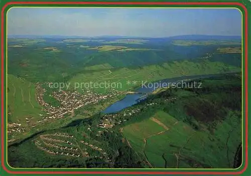 AK / Ansichtskarte Kroev Croev Croev Mosel AEGON-Feriendorf Mont Royal Blick auf Weinort Enkirch Moselschleuse und Starkenburg 