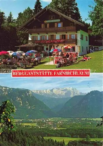 AK / Ansichtskarte Hammer Inzell Alpenstrasse Bayern Berggaststaette Farnbichlalm Sonnenterrasse Panorama Alpen