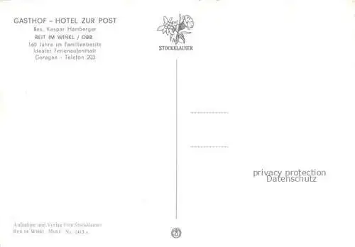 AK / Ansichtskarte Reit Winkl Gasthof Hotel zur Post Restaurant Terrasse