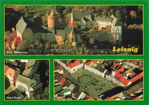 AK / Ansichtskarte Leisnig Sachsen Burg Mildenstein Hotel Bastei Markt