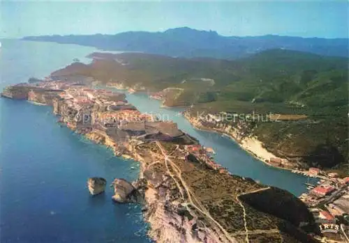 AK / Ansichtskarte Bonifacio 2A Corse du Sud Vue générale de la ville sur les falaises vue aérienne