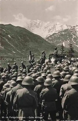 AK / Ansichtskarte Militaria Schweiz Feldgottesdienst 