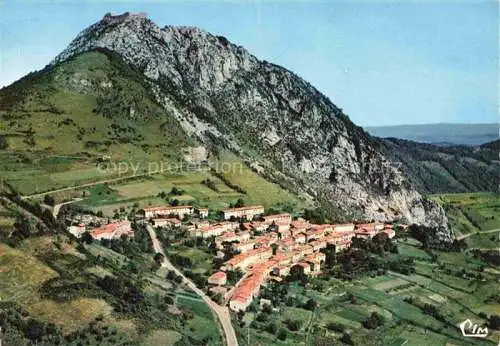 AK / Ansichtskarte Montsegur Vue aérienne du village et Château de Montségur