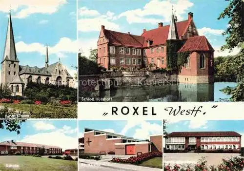 AK / Ansichtskarte Roxel Muenster NRW Kirche Schloss Huelshoff Schule 