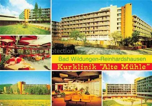 AK / Ansichtskarte Reinhardshausen Bad Wildungen Kurklinik Alte Muehle Speisesaal Aufenthaltsraum Park