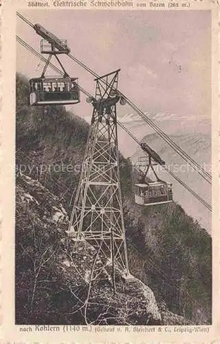 AK / Ansichtskarte Schwebebahn Bozen Suedtirol Kohlern