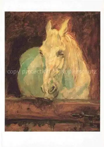 AK / Ansichtskarte LAUTREC TOULOUSE-LAUTREC Henri de (1864-1901) Kuenstlerkarte Pferd Cheval blanc Gazelle