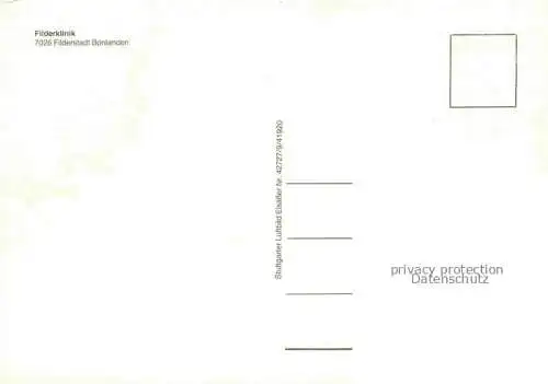 AK / Ansichtskarte Bonlanden Filderstadt Filderklinik