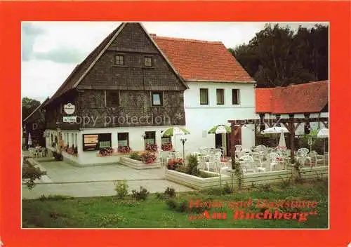 AK / Ansichtskarte Jonsdorf Saechsische Schweiz Pension Gaststaette Am Buchberg Terrasse