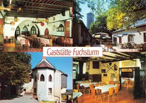 AK / Ansichtskarte JENA  Thueringen Gaststaette Fuchsturm Gastraum Terrasse