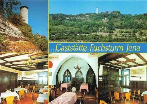 AK / Ansichtskarte JENA  Thueringen Gaststaette Fuchsturm Gastraum Landschaftspanorama