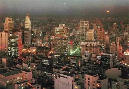 AK / Ansichtskarte SAO PAULO Brazil Vista aérea noturna