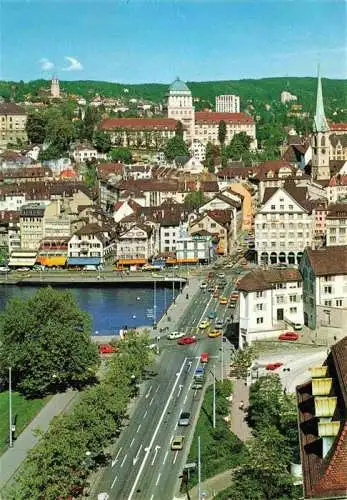 AK / Ansichtskarte ZueRICH  ZH Rudolf Brun-Bruecke Limmatquai Technische Hochschule