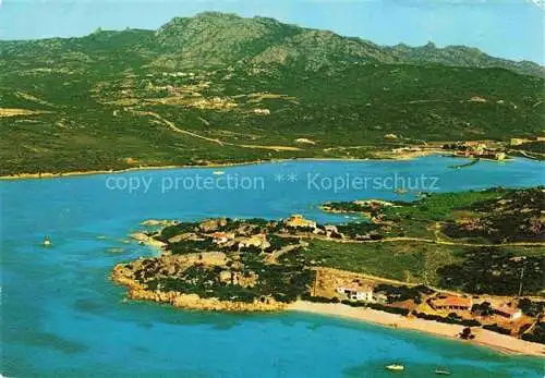 AK / Ansichtskarte Arzachena Costa Smeralda Sardegna IT Spiaggia di Capriccioli e Cala Volpe vista aereo