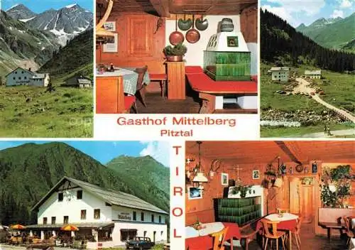 AK / Ansichtskarte Mittelberg Pitztal Tirol Gasthof Mittelberg Restaurant Kaminzimmer Alpen