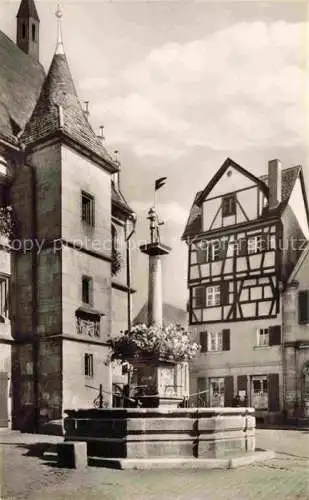 AK / Ansichtskarte Weissenburg  Bayern Schweppermannsbrunnen am Rathaus