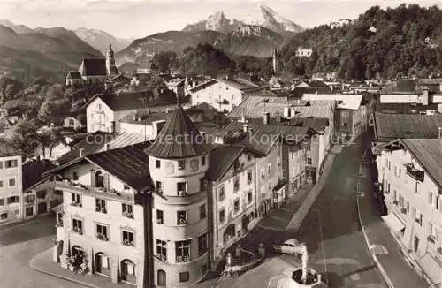 AK / Ansichtskarte BERCHTESGADEN Marktplatz mit Blick gegen Watzmann